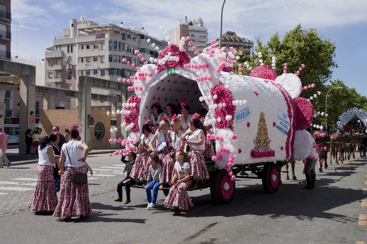 Crouded Decorated Wagon.